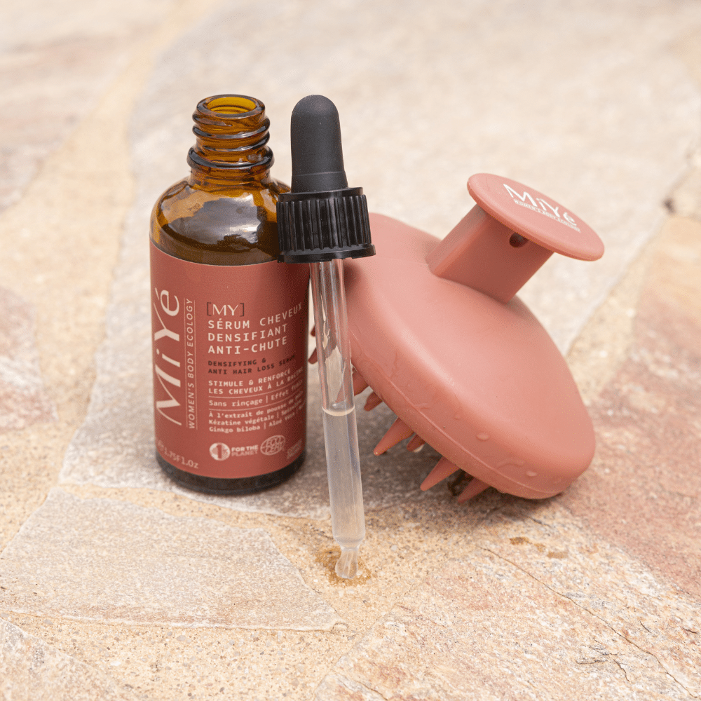 Brosse massante à picots et Serum cheveux avec sa pipette