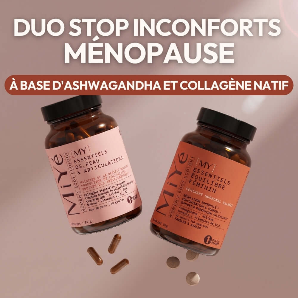 Duo stop menopause discomforts based on ashwagandha and native collagen